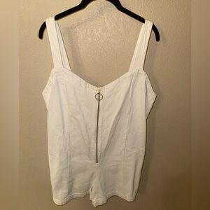 Show Me Your MuMu white denim romper